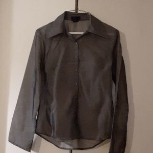 Frenchi Sheer button down shirt